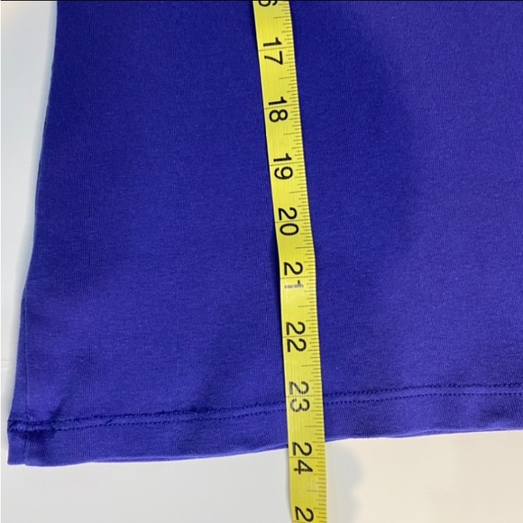 ZENERGY by CHICO’S Women's Short Sleeve Pattern Studded Shirt Purple Sz 1 (M/8) - Picture 11 of 14